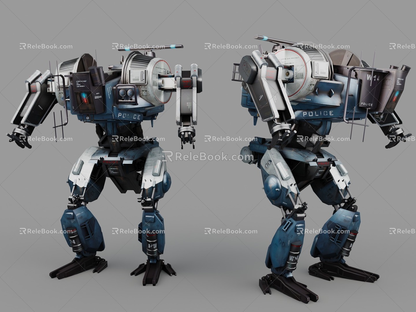 Cyberpunk style sci-fi robot robot Mecack Century sci-fi style robot war robot 3d model