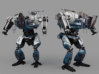 Cyberpunk style sci-fi robot Mecack Century sci-fi style robot war robot 3d model