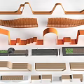 Diverse Landscape Seating Designs With Curved Shapes And Wooden Textures