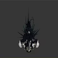 Futuristic Sci Fi Aircraft With Sleek Mechanical Design And Green Accents
