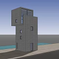 Modern Beachfront Single Family Villa with Ocean View and Contemporary Architecture