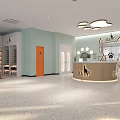 Modern Cat Themed Pet Shop with Shelves Cat Trees Plants and Paw Prints