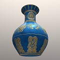 Chinese-style ceramic ware porcelain vase ornaments 3d model