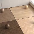 Assorted Wooden Flooring Styles With Herringbone Parquet And Natural Wood Color Tones