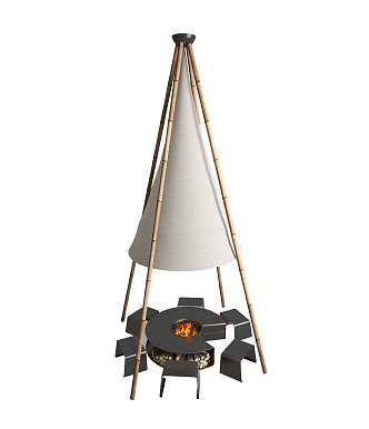 Modern Stove Tent Stove 3d model