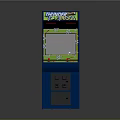 Blue Thunder Dragon Arcade Game Machine With Green Dragon Graphics Control Panel And Game Screen