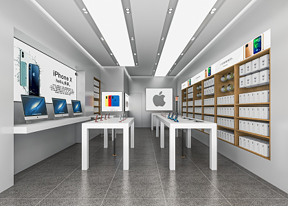 Modern Mobile Phone Store Apple Experience Store Digital Store Mobile Phone Accessories Store Display Cabinet Zhongdao Display Desk 3d model