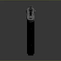 Pistol Weapon With Metallic Finish Black Grip And Ergonomic Design Isolated On Dark Background