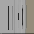Contemporary Black Cabinet Handles In Different Styles On White Panel