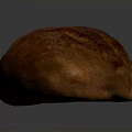 Freshly Baked Golden Brown Striped Bread With Crusty Exterior On Dark Background