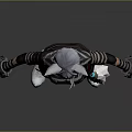 3D Stylized Character Model With Cat Ears Striped Top Black Pants White Shoes And Tail