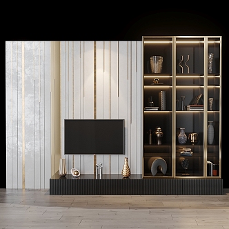 Modern TV Background Wall TV 3d model