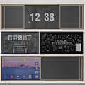Digital Clock Display With Welcome New Students Back To School Blackboard And Tablet Landscape Wallpaper