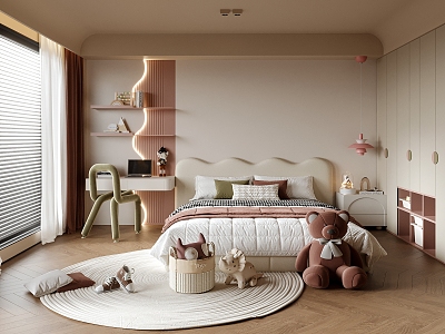 Modern Universal Children's Room Children's Desk Chair Children's Bed Children's Bedside Table model