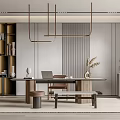 Modern Study Study Study Tea Room 3d model