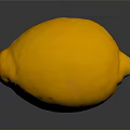Fresh Ripe Yellow Lemon With Smooth Skin And Reflective Surface On Dark Background