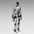 Industrial Humanoid Robot Equipment With Silver Body Mechanical Structure And Black Joint Components
