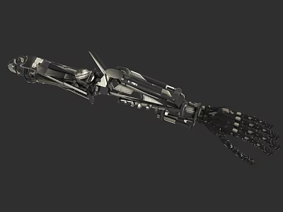 Industrial Robotic Arm With Precision Engineering And Metal Construction For Automation Industry 3d model