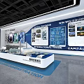 Elegant Exhibition Booth With Model Static Display And International Trade Capital Operation Boards