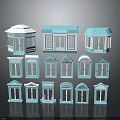 Blue Colored Furniture Models With Various Window And Small Cabin Designs