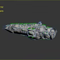 Detailed Scifi Spaceship Model With Futuristic Mechanical Structure And 3D Rendering 3d model