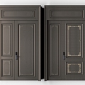 New Chinese style door 3d model