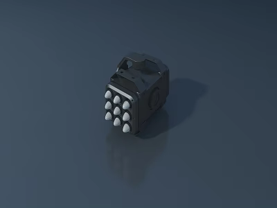 Modern Decorative Ornament Set With Black Base And White Circular Elements 3d model