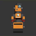 Robot Assistant Small Robot Butler Robot Butler Figure Game Figure 3d model