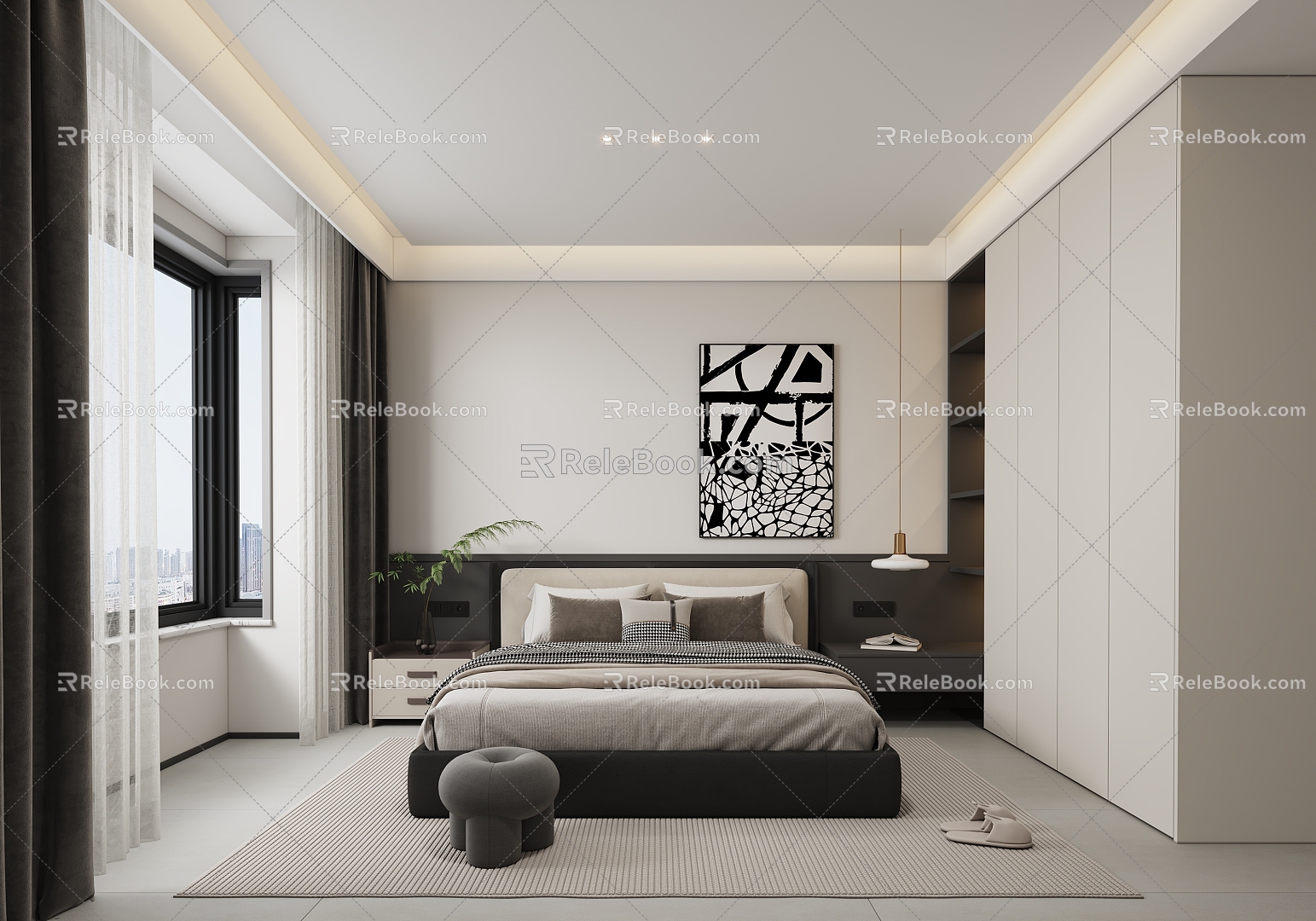 Minimalist Bedroom 3d model