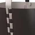 Stylish Black Storage Basket With Woven Handles And Durable Design For Home Organization