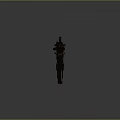 Modern Black Assault Rifle With Tactical Barrel Scope Detailed Structure And Ergonomic Grip