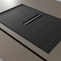 Modern Kitchen Interior With Sleek Gray Cabinets Countertop And Built in Appliances