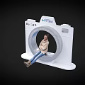 Camera Shaped Photo Check In Spot with White Structure at Suning 11th Instant Fashion