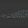 Perforated Shoe Sole With Wave Pattern And Cushioned Structure For Comfort 3d model