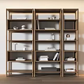 Modern Wooden Bookshelf Interior Design With Open Shelves Books And Decorative Items