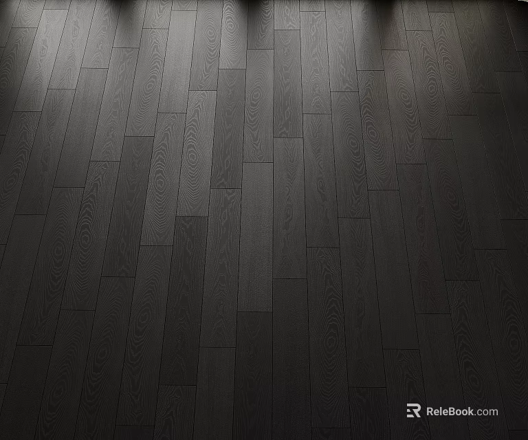 Dark Wooden Flooring With Natural Wood Grain And Modern Interior Design 3d model 