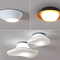 Modern Ceiling Lights Various Styles White Black Design Warm Light Unique Shapes 3d model