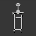 Sturdy Mobile Medical Cart With Metal Frame Caster Wheels Top Equipment And Platform