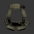 Tactical Military Backpack with Multiple Pockets Adjustable Shoulder Straps Emblem Patch and Antenna Design 3d model