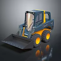 DEVELON Skid Steer Loader Featuring Dark Blue Yellow Black Color Large Wheels And Front Bucket