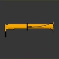 Yellow Tubular Military Weapon With Black Bracket And Launch Structure Design