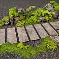 New Chinese Style Tingbu Bryophytes Stone Micro-topography Plant Landscape Courtyard Sick Plant Heap 3d model