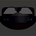 Modern Blue Wearable Head Accessory With Red Headband And Transparent Lens Frame