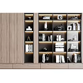 Modern bookcase 3d model