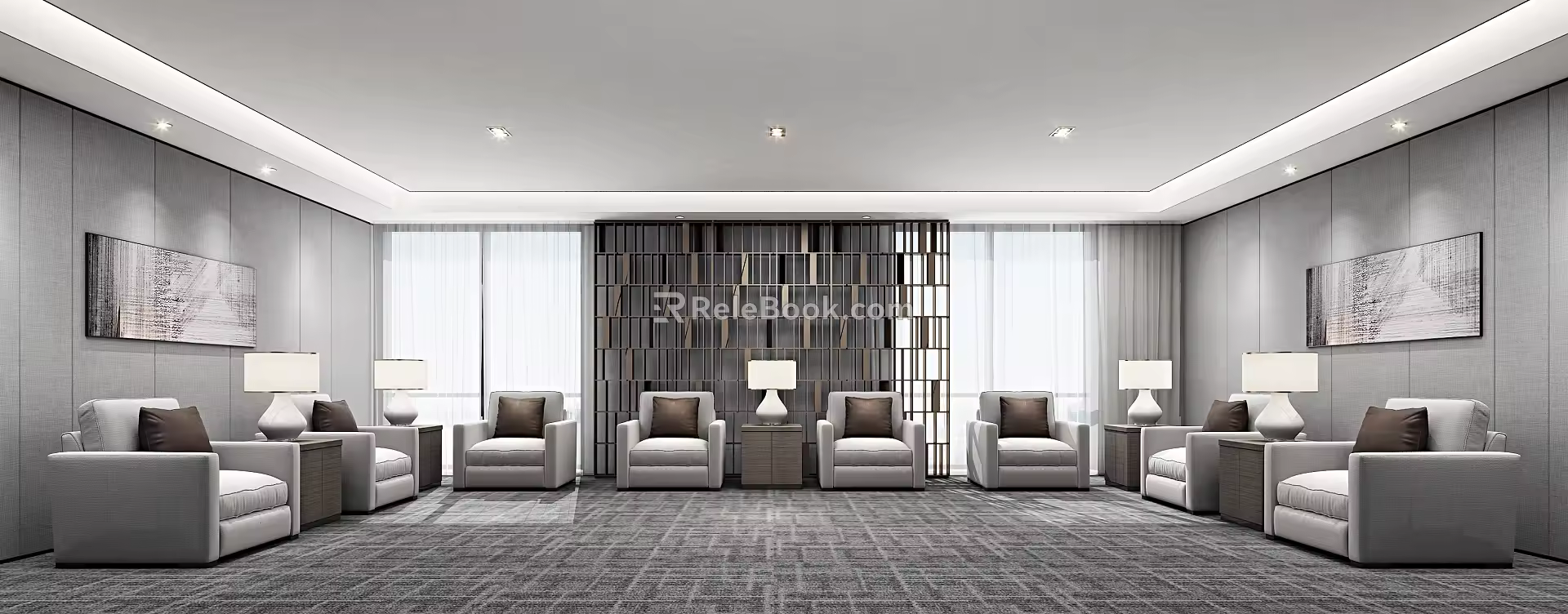 Modern Reception Room 3d model