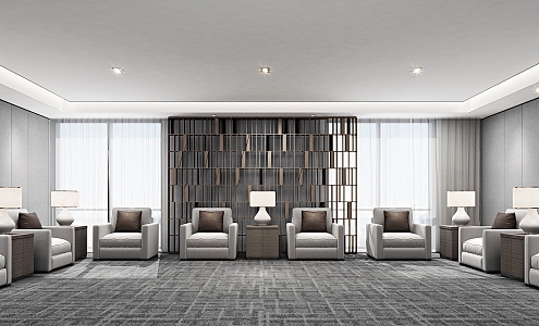 Modern Reception Room 3d model