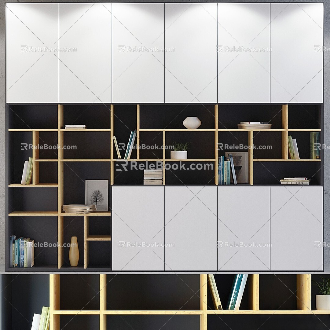 Modern Other Cabinet Shelf Storage Book 3d model