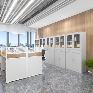 modern public office area office 3d model