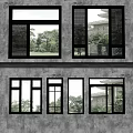 Modern Architectural Exterior Featuring Various Window Designs And Green Outdoor View