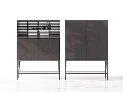 Modern Entryway Cabinet And Side Cabinet With Wooden Finish And Storage Design 3d model